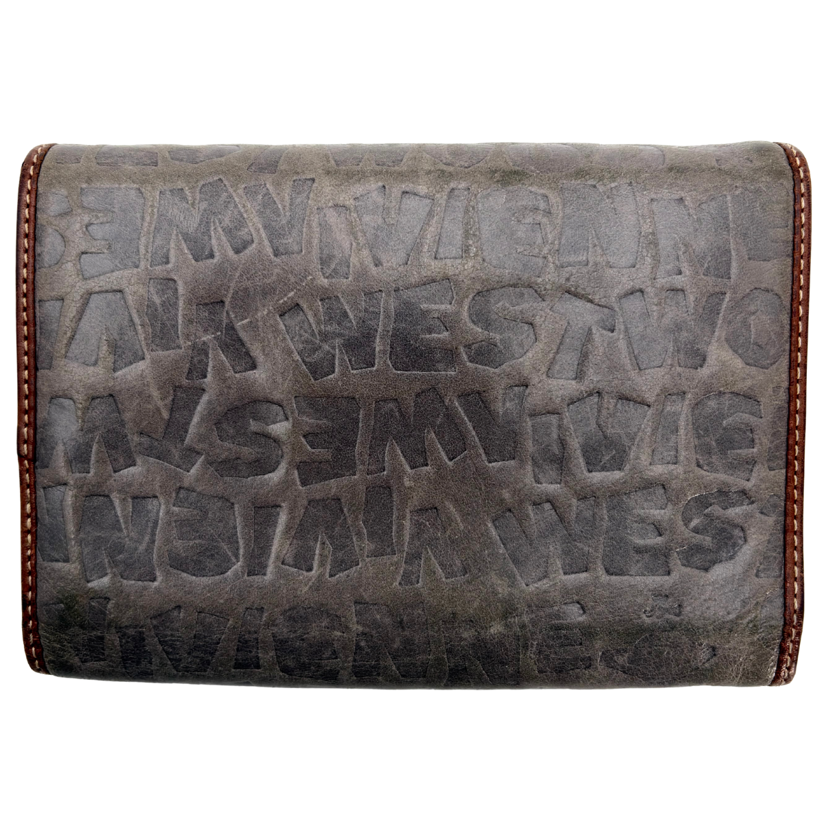 Cartera Vivienne Westwood Embossed Logo Gris