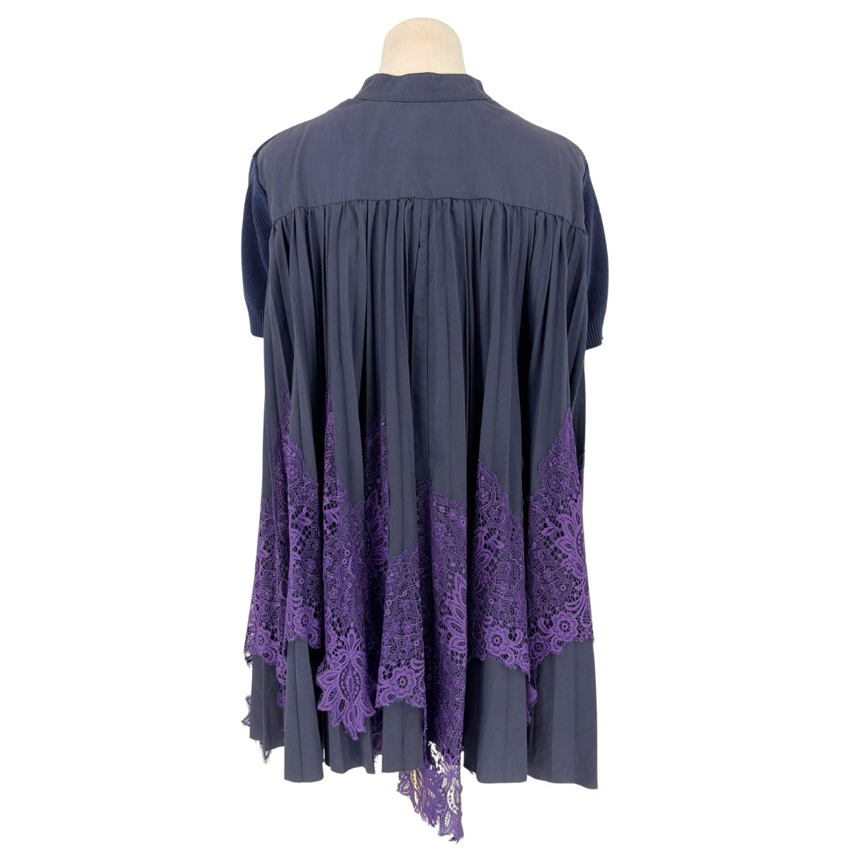 Playera Sacai Lace-Trimmed Azul