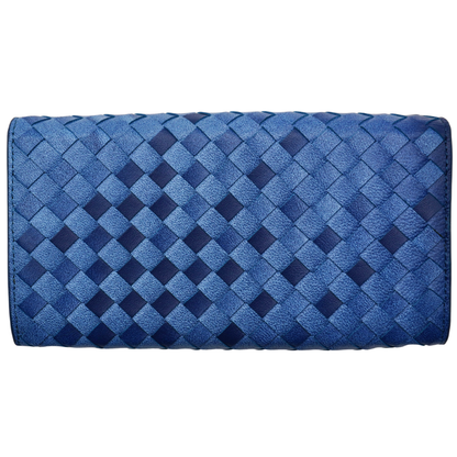 Cartera Bottega Veneta Intrecciato Azul