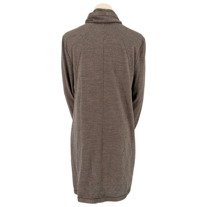 Chamarra Helmut Lang Wool Leather Trim Gris