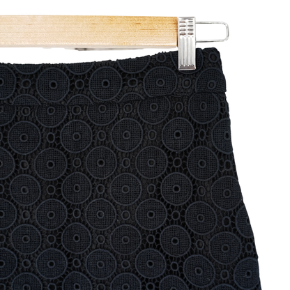 Falda Mini Miu Miu de Encaje Guipur con Círculos