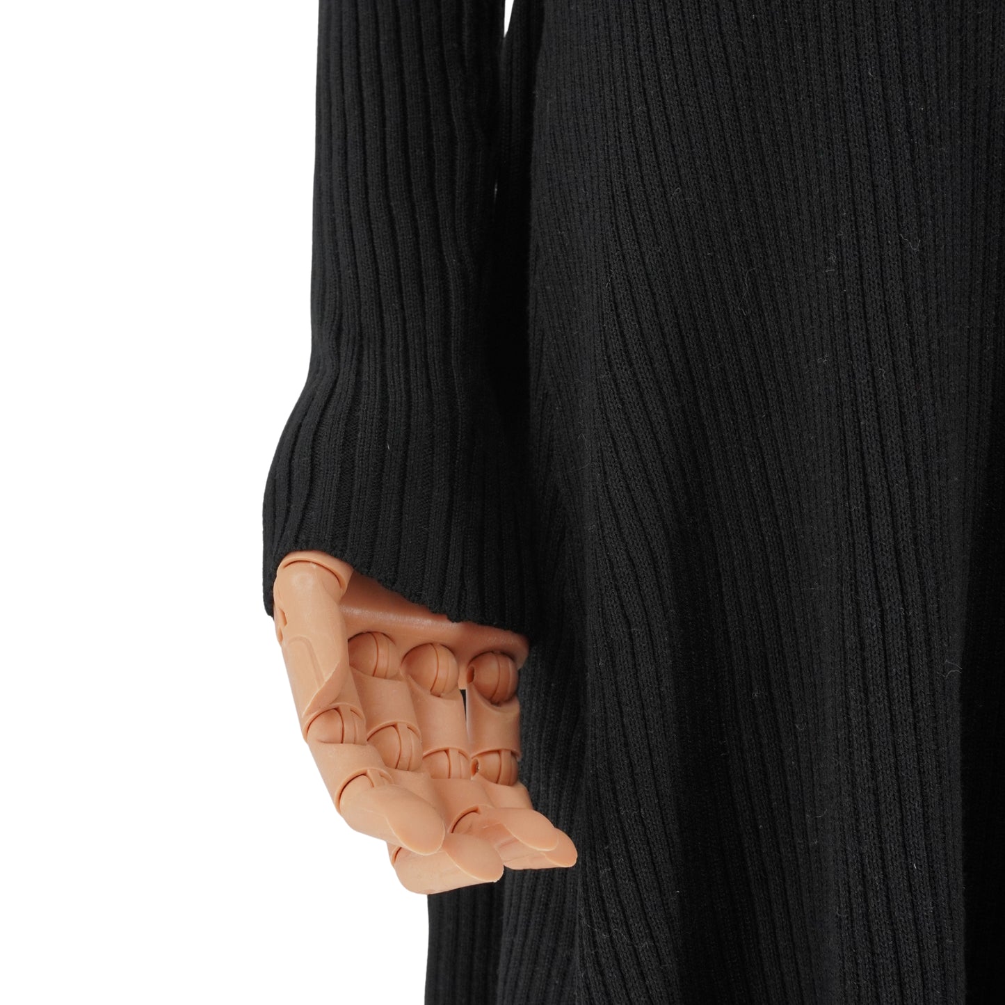 Vestido Comme des Garçons Play Vestido Ribbed Knit Dress Heart Logo Black