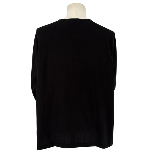Playera Yohji Yamamoto Henley Negro