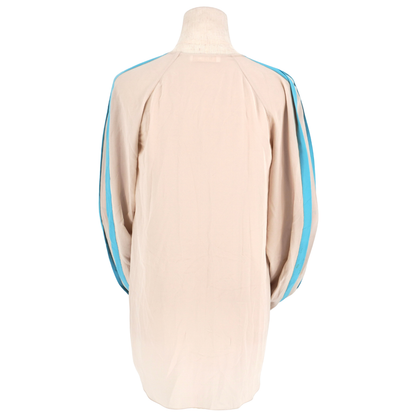 Blusa Chloé Silk Blue Stripe