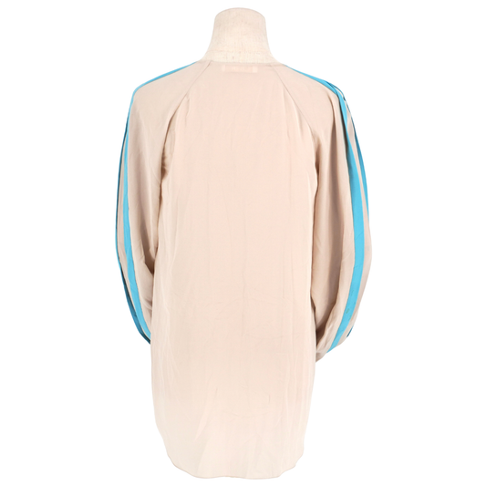 Blusa Chloé Silk Blue Stripe