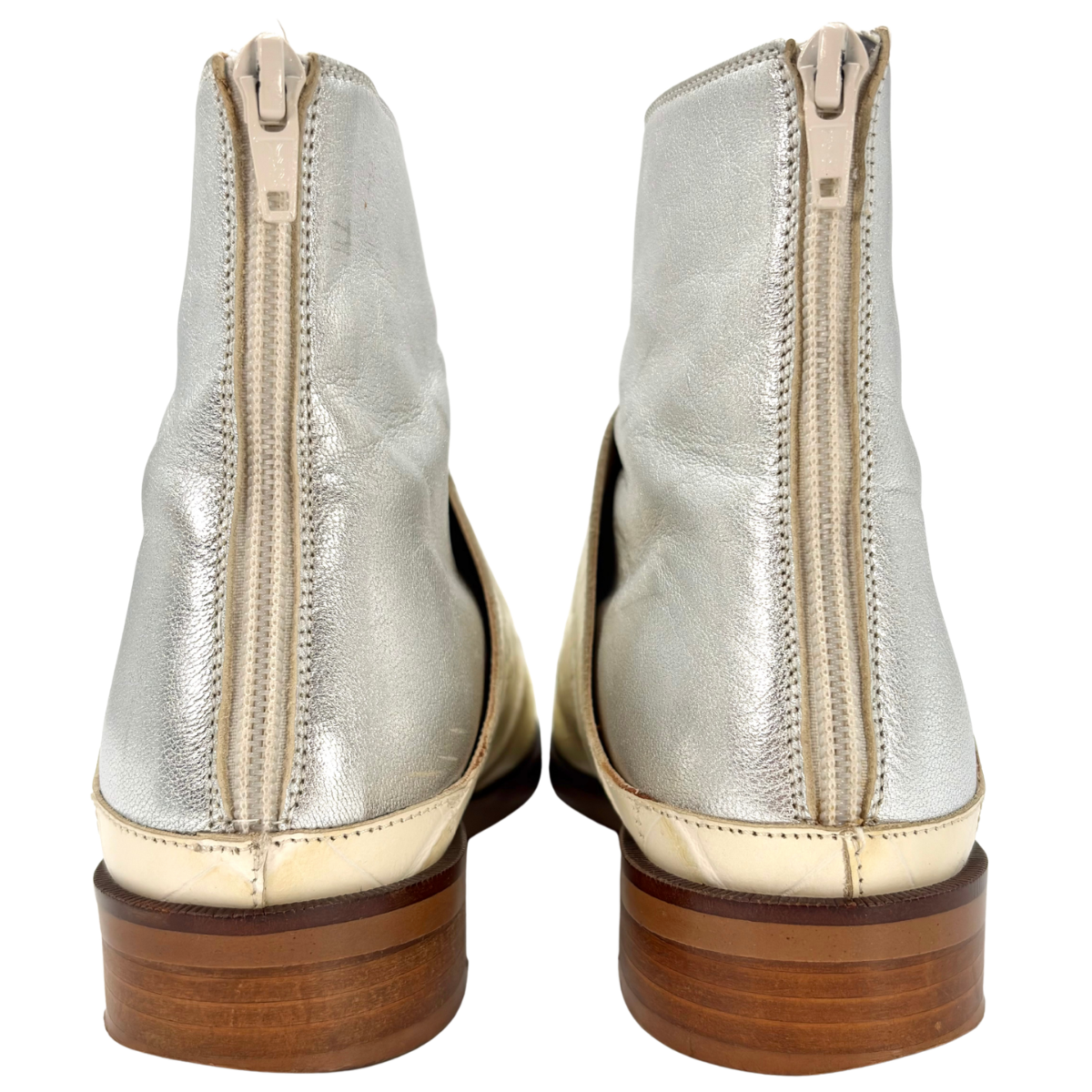 Botines MM6 Maison Margiela Leather Croc Metallic