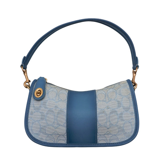 Bolsa Coach Swinger Bag in Signature Jacquard Azul