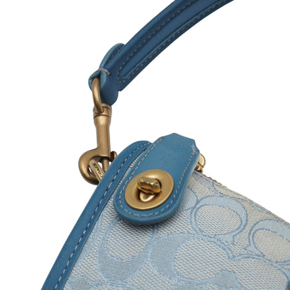 Bolsa Coach Swinger Bag in Signature Jacquard Azul