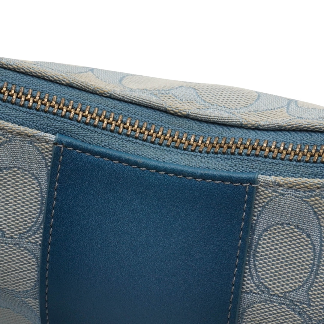 Bolsa Coach Swinger Bag in Signature Jacquard Azul