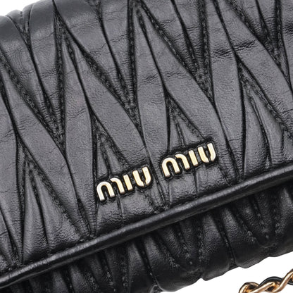 Clutch Miu Miu  Matelassé Vitello Leather Wallet on Chain