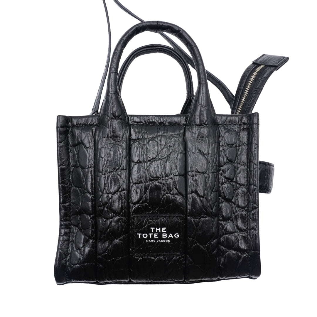Marc Jacobs The Croc-Embossed Micro Tote Bag