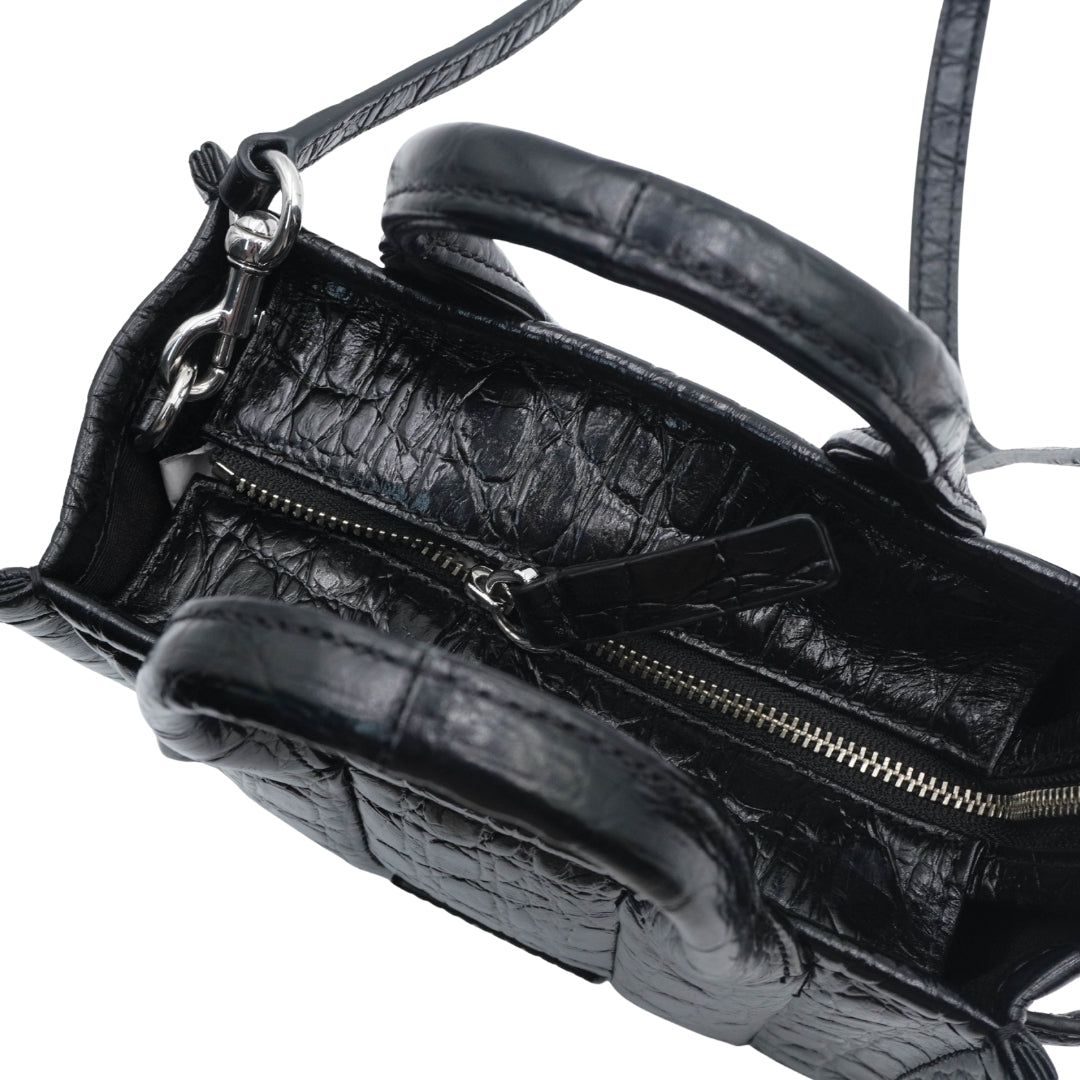 Marc Jacobs The Croc-Embossed Micro Tote Bag