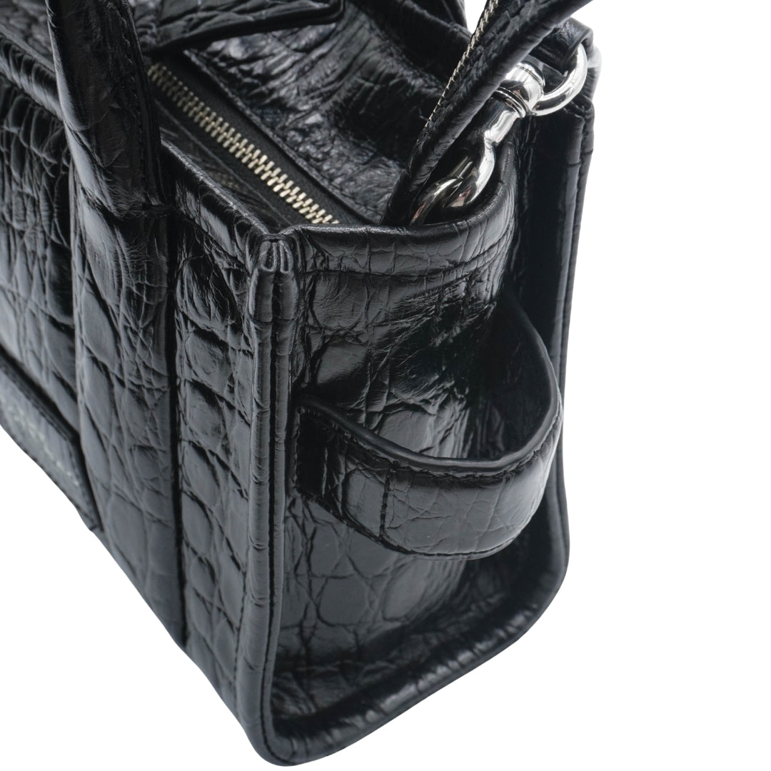 Marc Jacobs The Croc-Embossed Micro Tote Bag