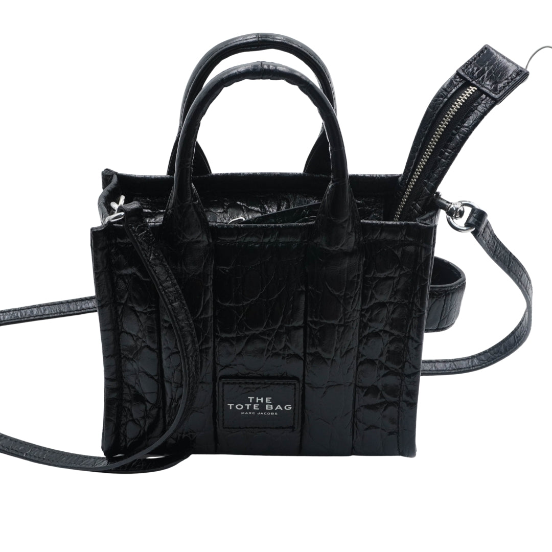 Marc Jacobs The Croc-Embossed Micro Tote Bag