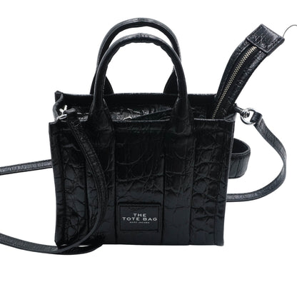Marc Jacobs The Croc-Embossed Micro Tote Bag