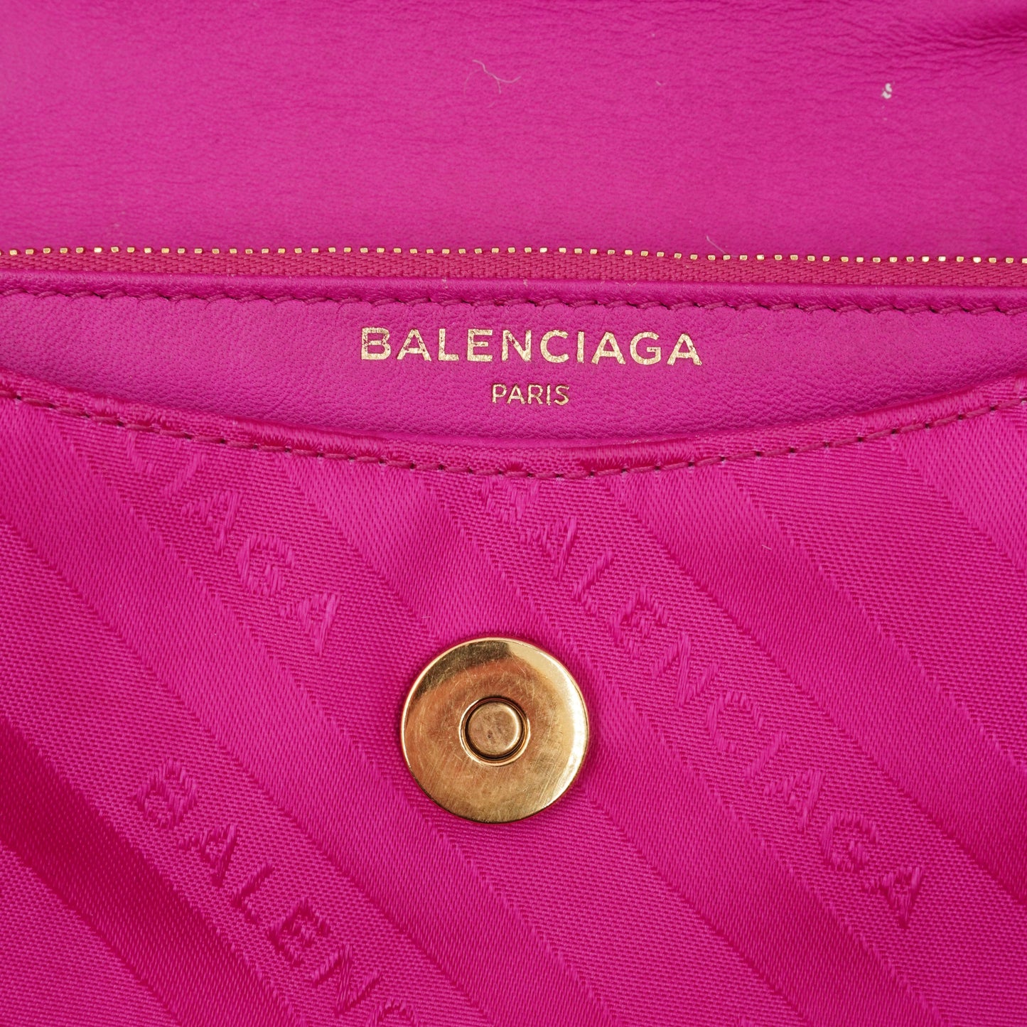 Bolsa Balenciaga Satin Jacquard BB S Round Chain Rosa