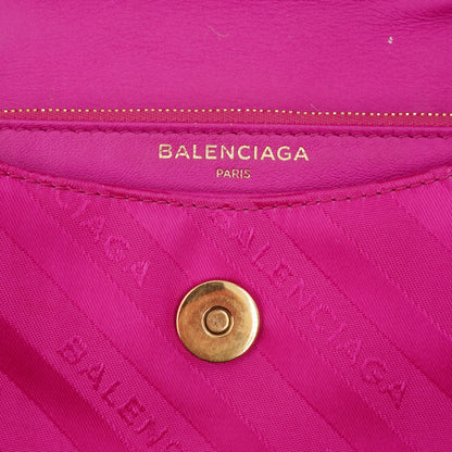 Bolsa Balenciaga Satin Jacquard BB S Round Chain Rosa