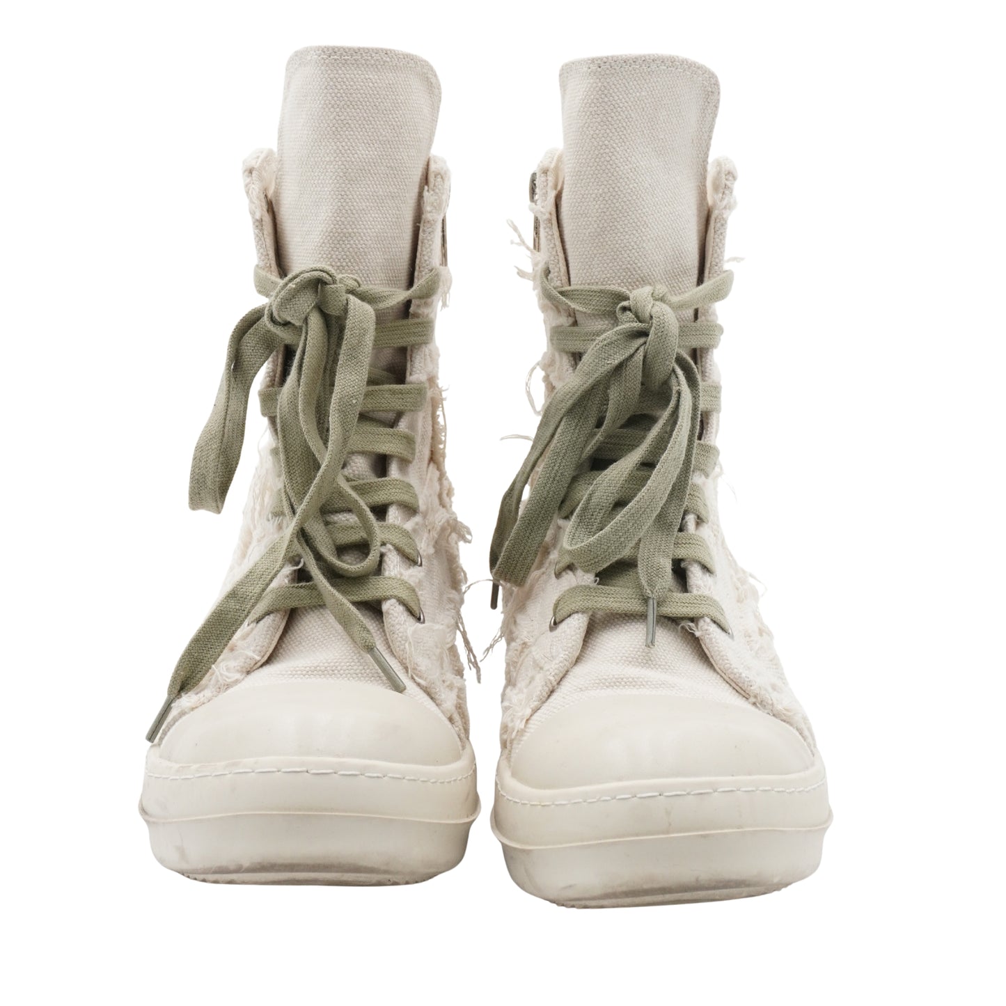 Tenis Rick Owens Calzado Canvas Distressed High-Top