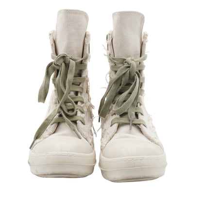Tenis Rick Owens Calzado Canvas Distressed High-Top