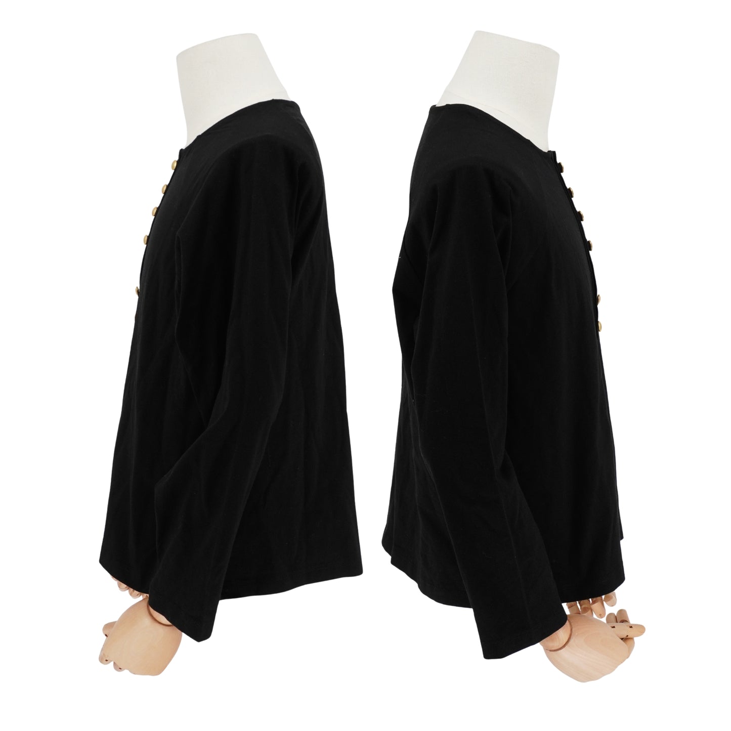 Playera Yohji Yamamoto Gold buckle collar