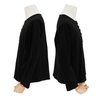 Playera Yohji Yamamoto Gold buckle collar