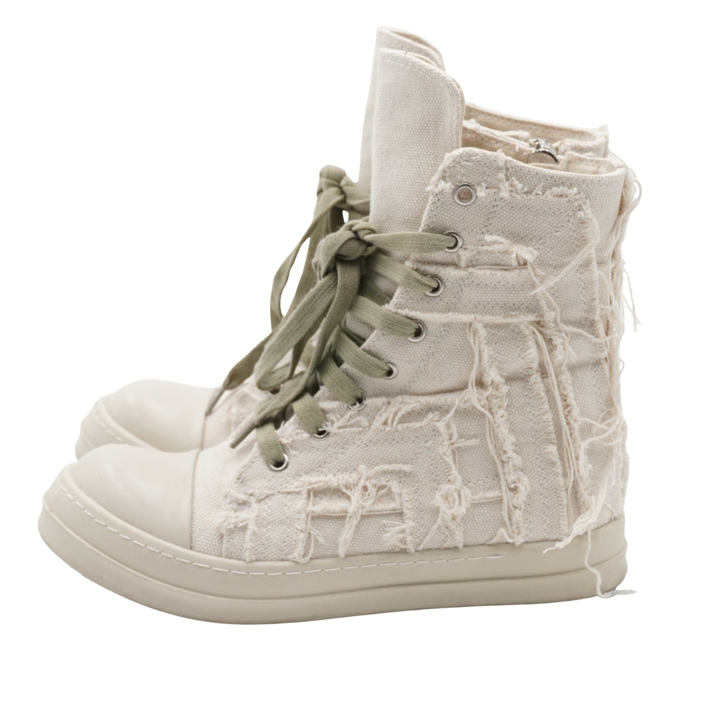 Tenis Rick Owens Calzado Canvas Distressed High-Top