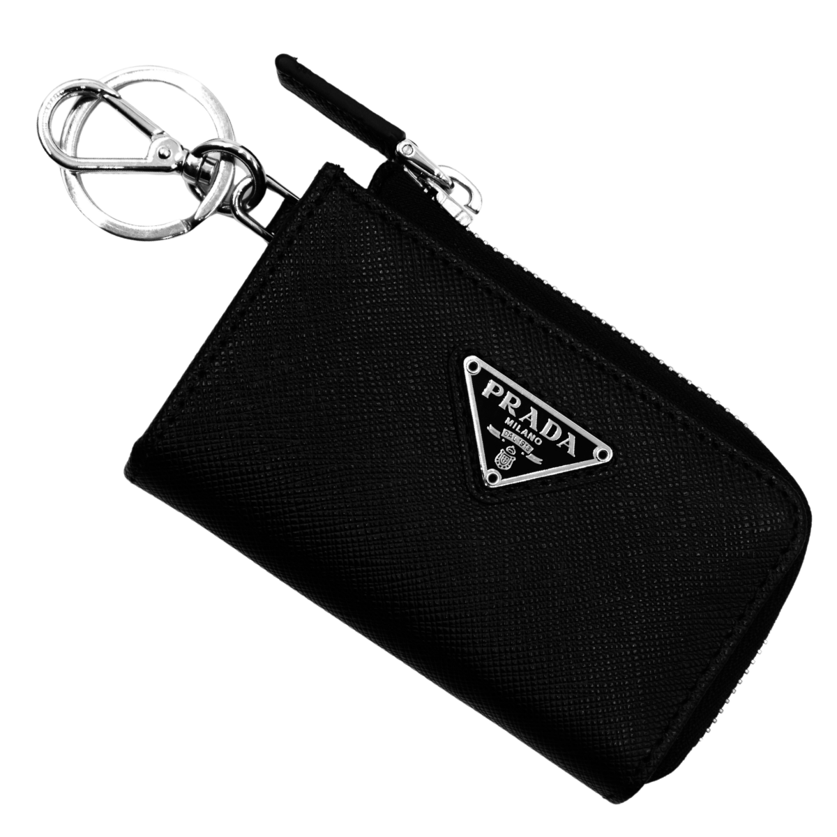 Wallets Prada Zipper Wallet Card Holder Black