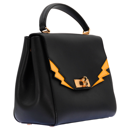 Bolsa Bally Lightning Bolt B-Turn Satchel 