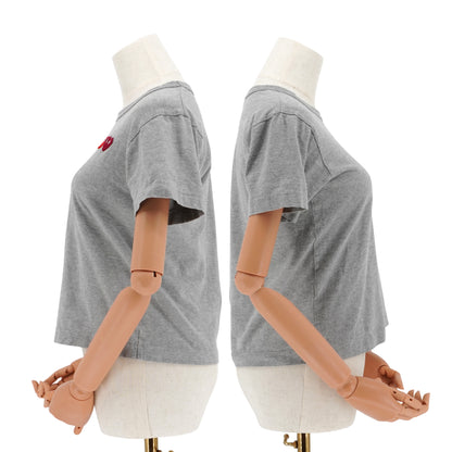 Playera Comme des Garçons Double Heart Logo Gris PLAY