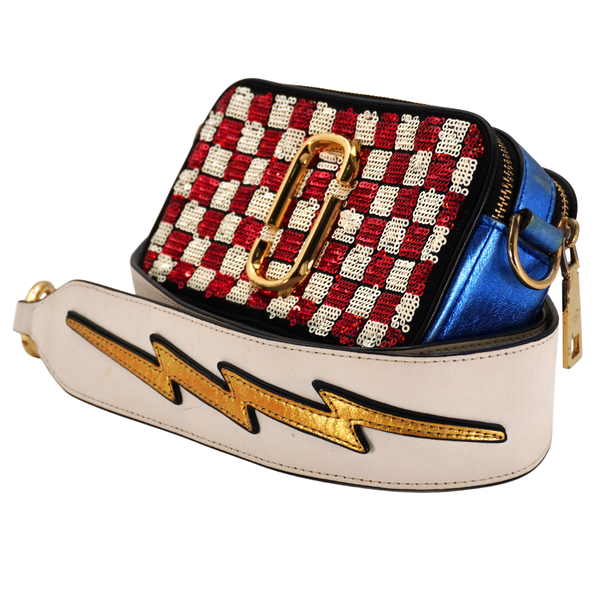 Bolsa Marc Jacobs Snapshot Sequin Check