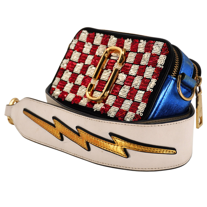 Bolsa Marc Jacobs Snapshot Sequin Check