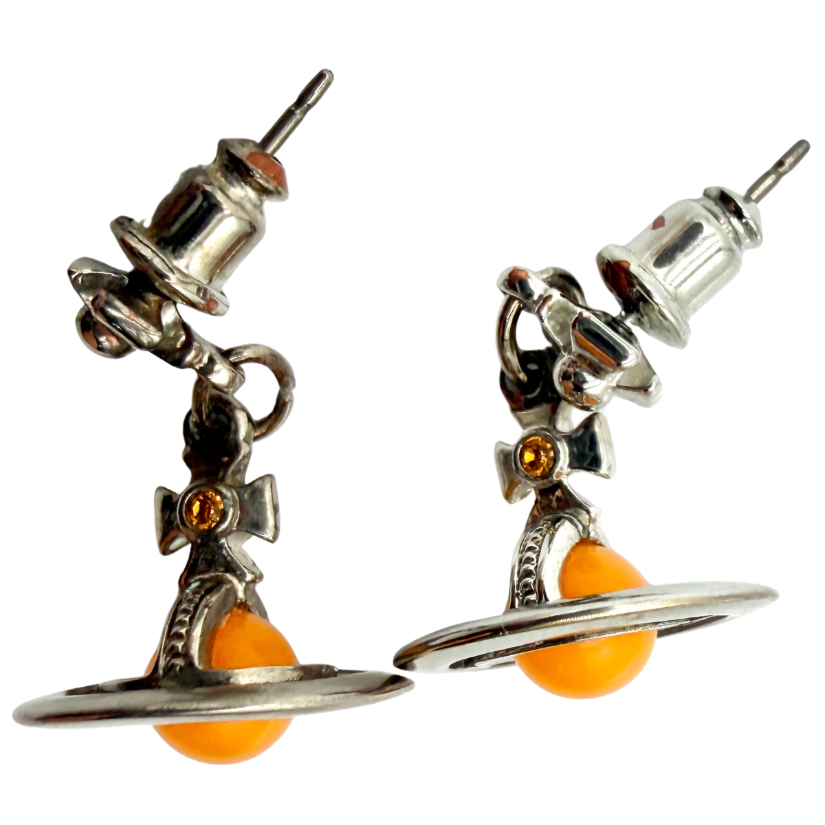 Aretes VIVIENNE WESTWOOD Saturno naranja