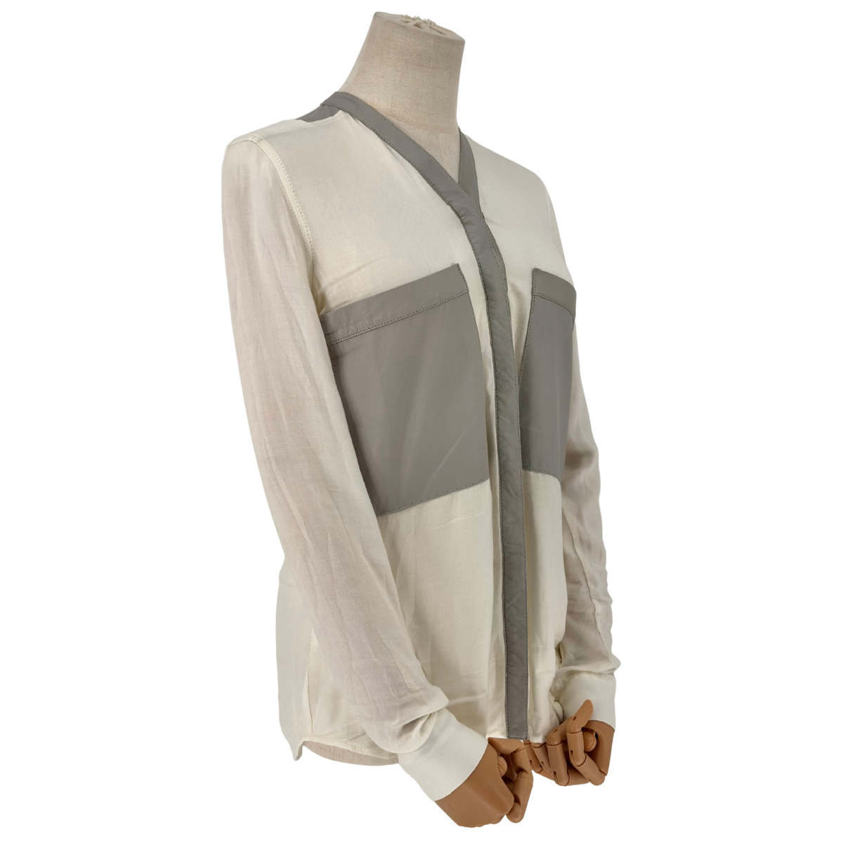Camisa Helmut Lang Sheepskin Trimmed Shirt