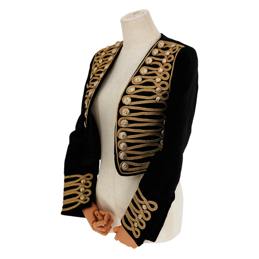 Chamarra Balmain Velvet Military