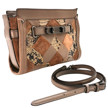 Bolsa Coach Swagger Patchwork Leather Satchel