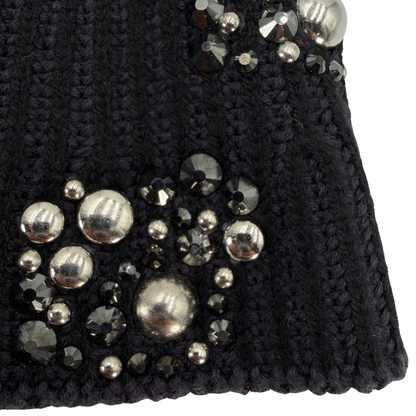 Gorro Atiissu Rhinestone Beanie Negro