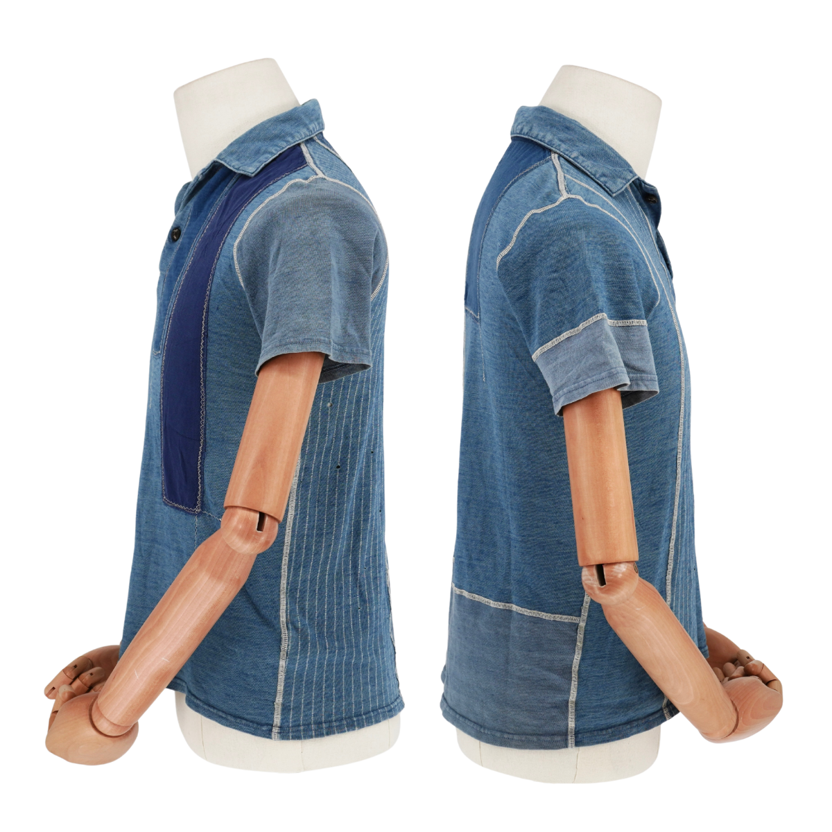 Camisa Kapital Denim Patchwork Pullover