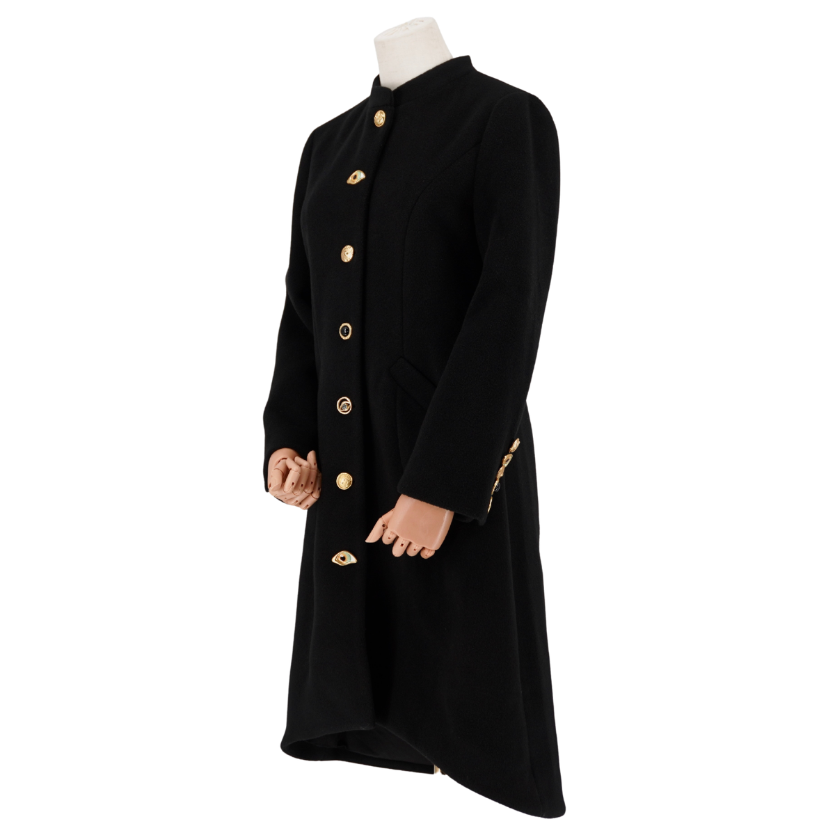 Abrigo Negro Cashmere Schiaparelli
