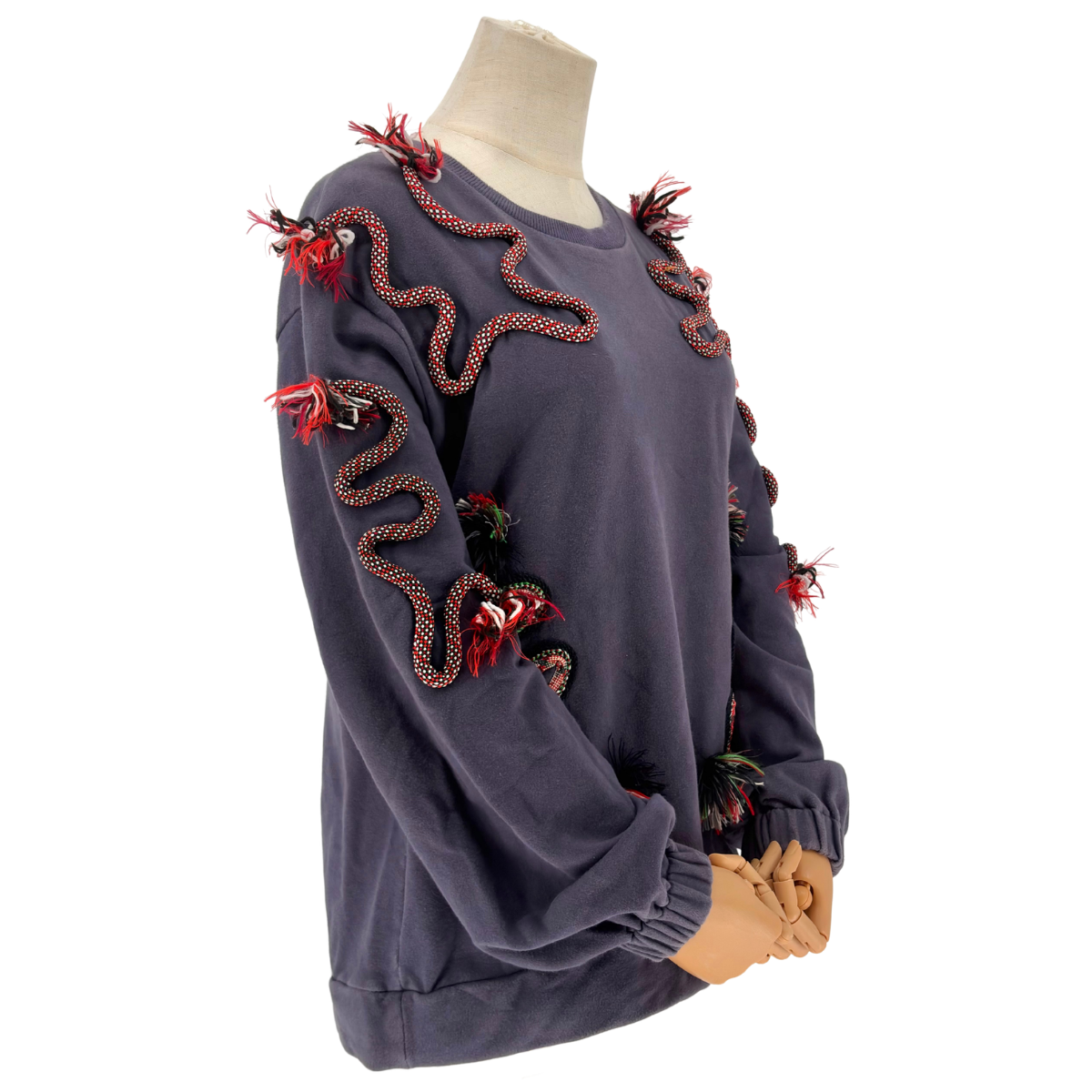 Sudadera Stella McCartney Snake Bordado Azul Marino