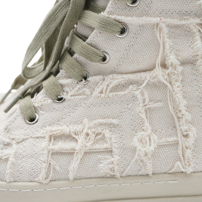 Tenis Rick Owens Calzado Canvas Distressed High-Top