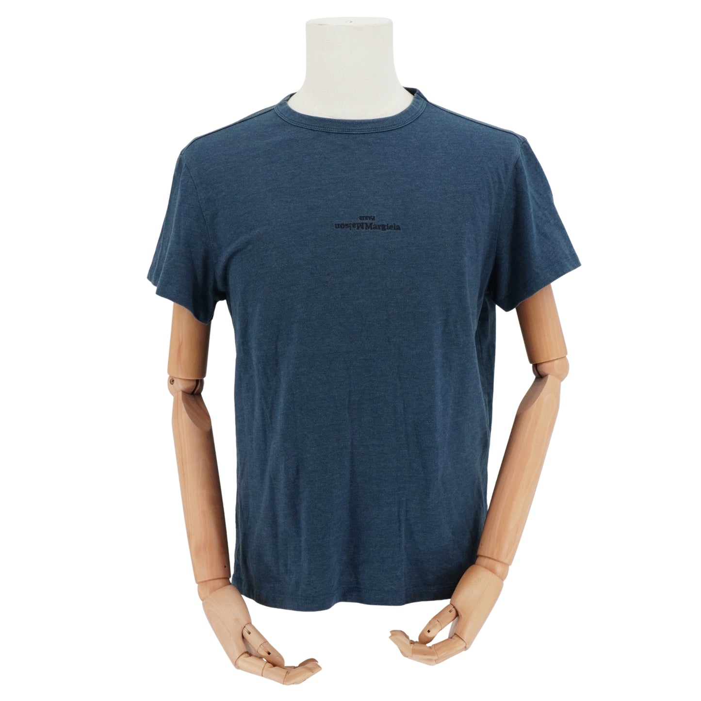 Playera Maison Margiela Distorted Logo Crewneck Blue