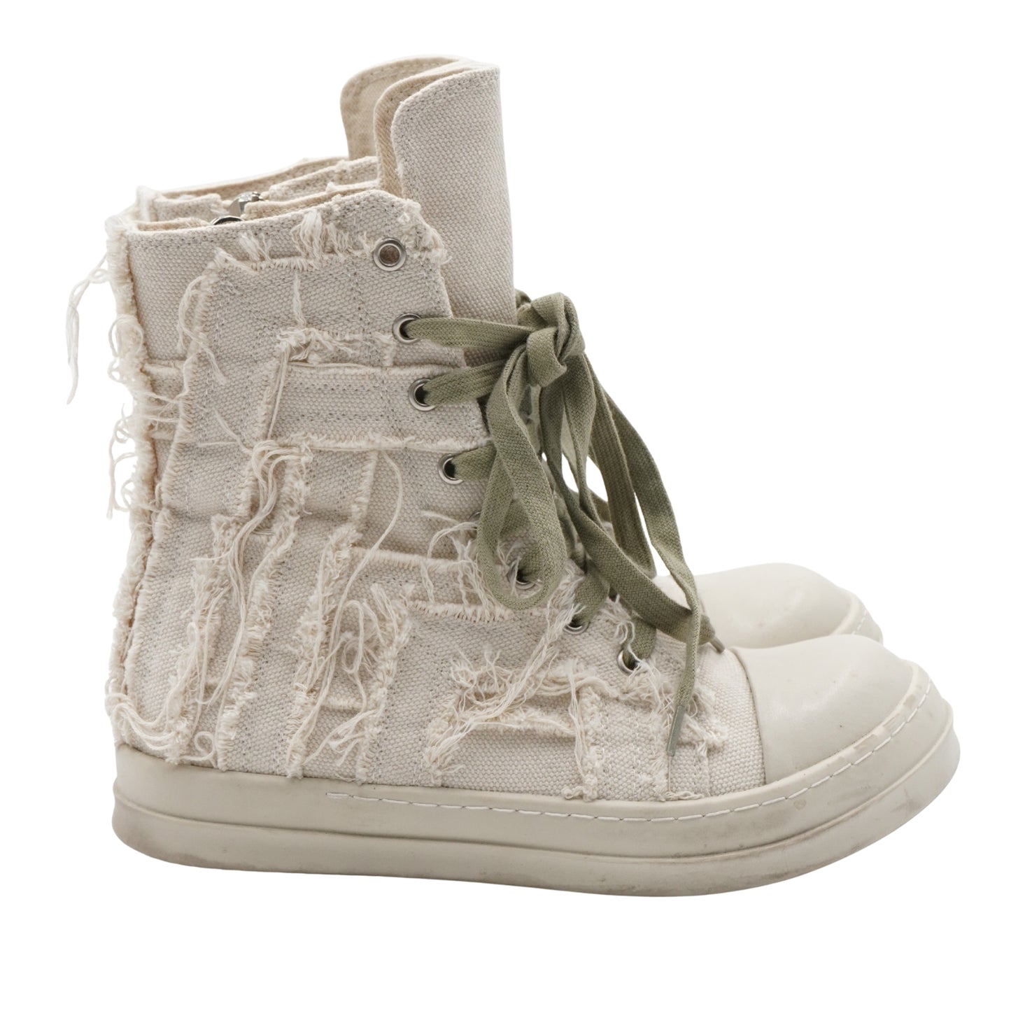 Tenis Rick Owens Calzado Canvas Distressed High-Top