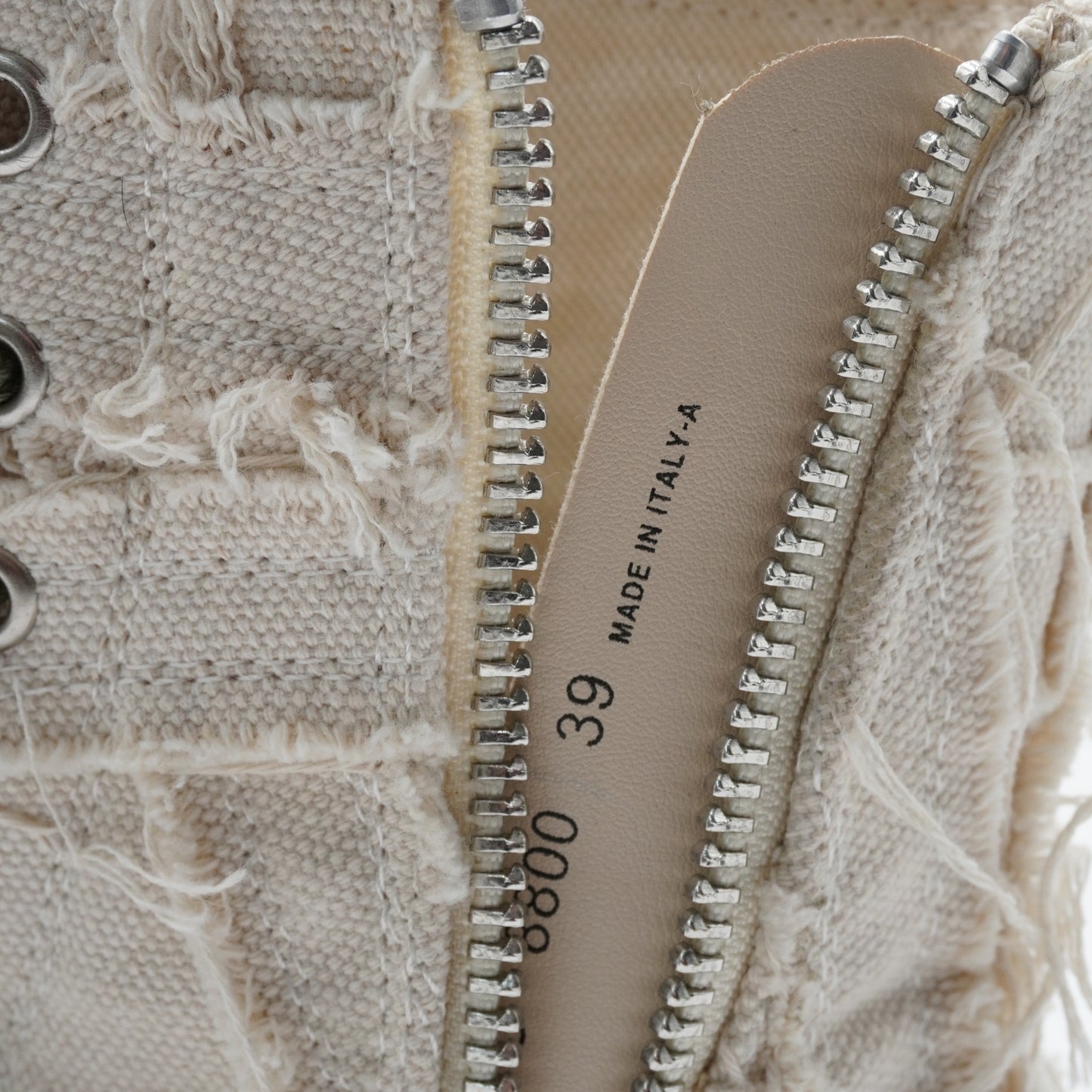 Tenis Rick Owens Calzado Canvas Distressed High-Top