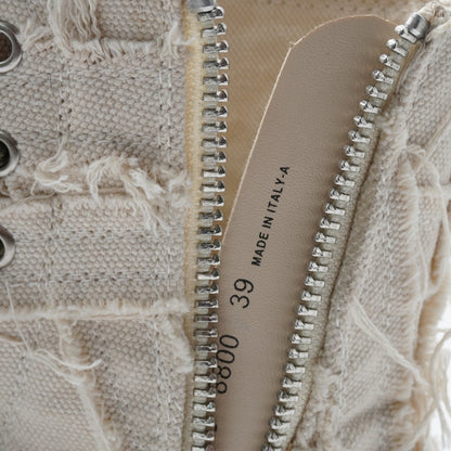 Tenis Rick Owens Calzado Canvas Distressed High-Top