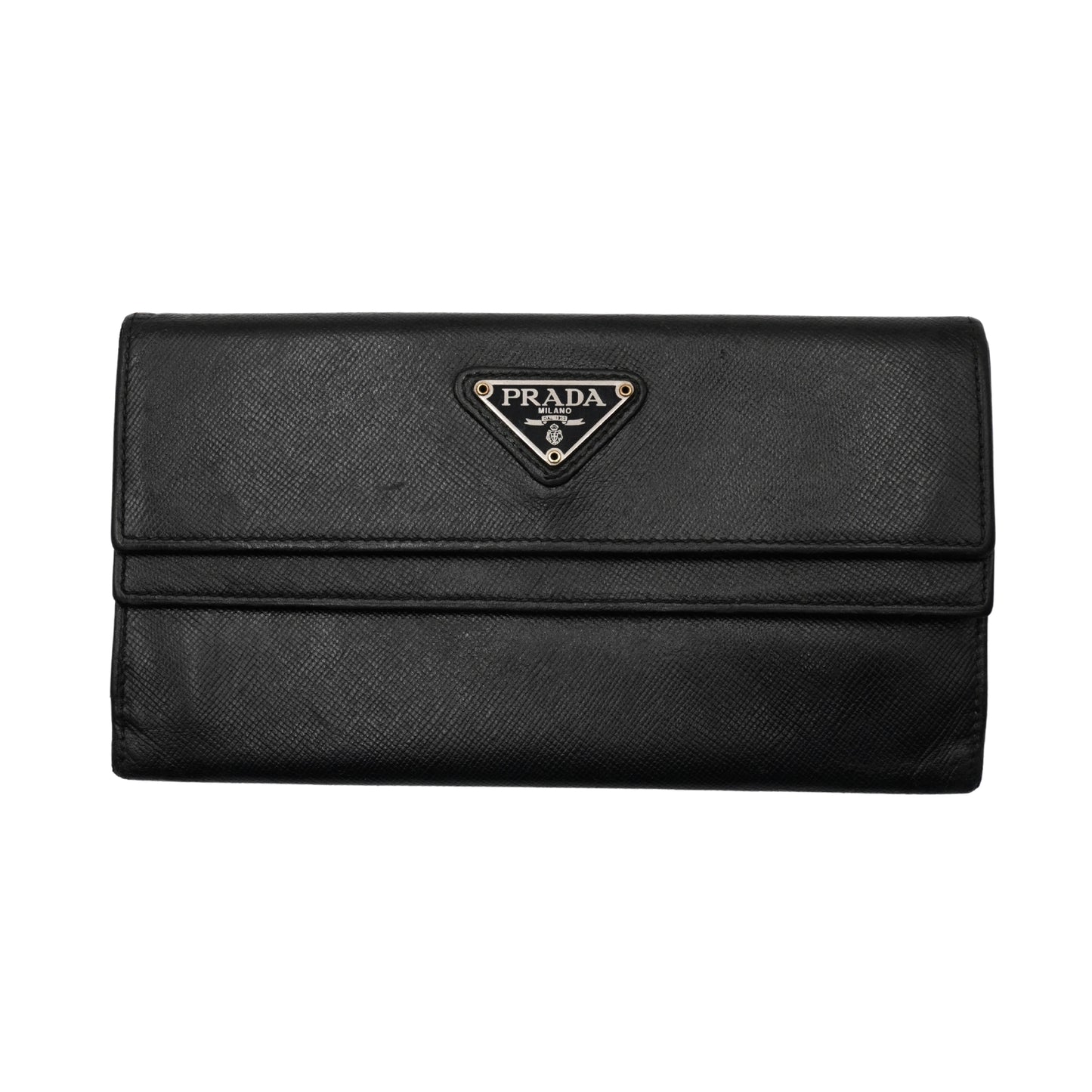 Cartera Prada Saffiano Leather Wallet Black