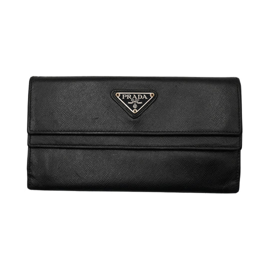 Cartera Prada Saffiano Leather Wallet Black