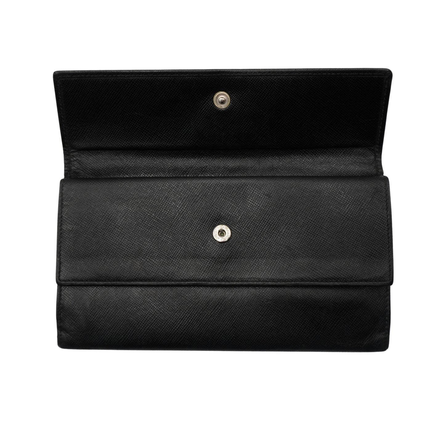 Cartera Prada Saffiano Leather Wallet Black