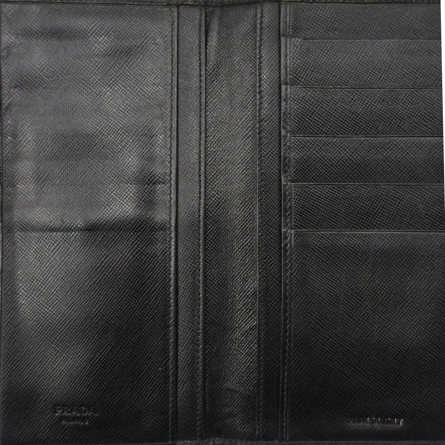 Cartera Prada Saffiano Leather Wallet Black