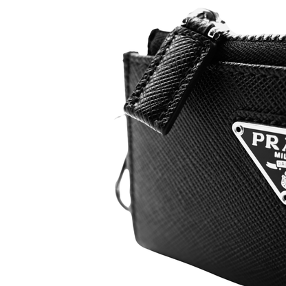 Wallets Prada Zipper Wallet Card Holder Black