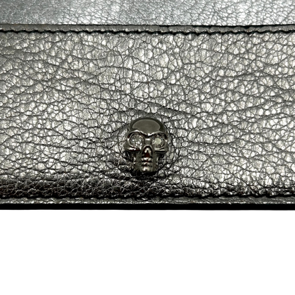 Tarjetero Alexander McQueen Skull Plateado